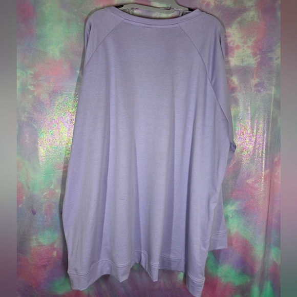 Joe Fresh Active Lilac Purple Long Pullover Sweatshirt Size 3X - Picture 6 of 8